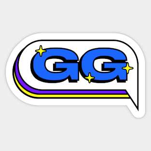 GG Good Game Video games Retro gaming Sticker